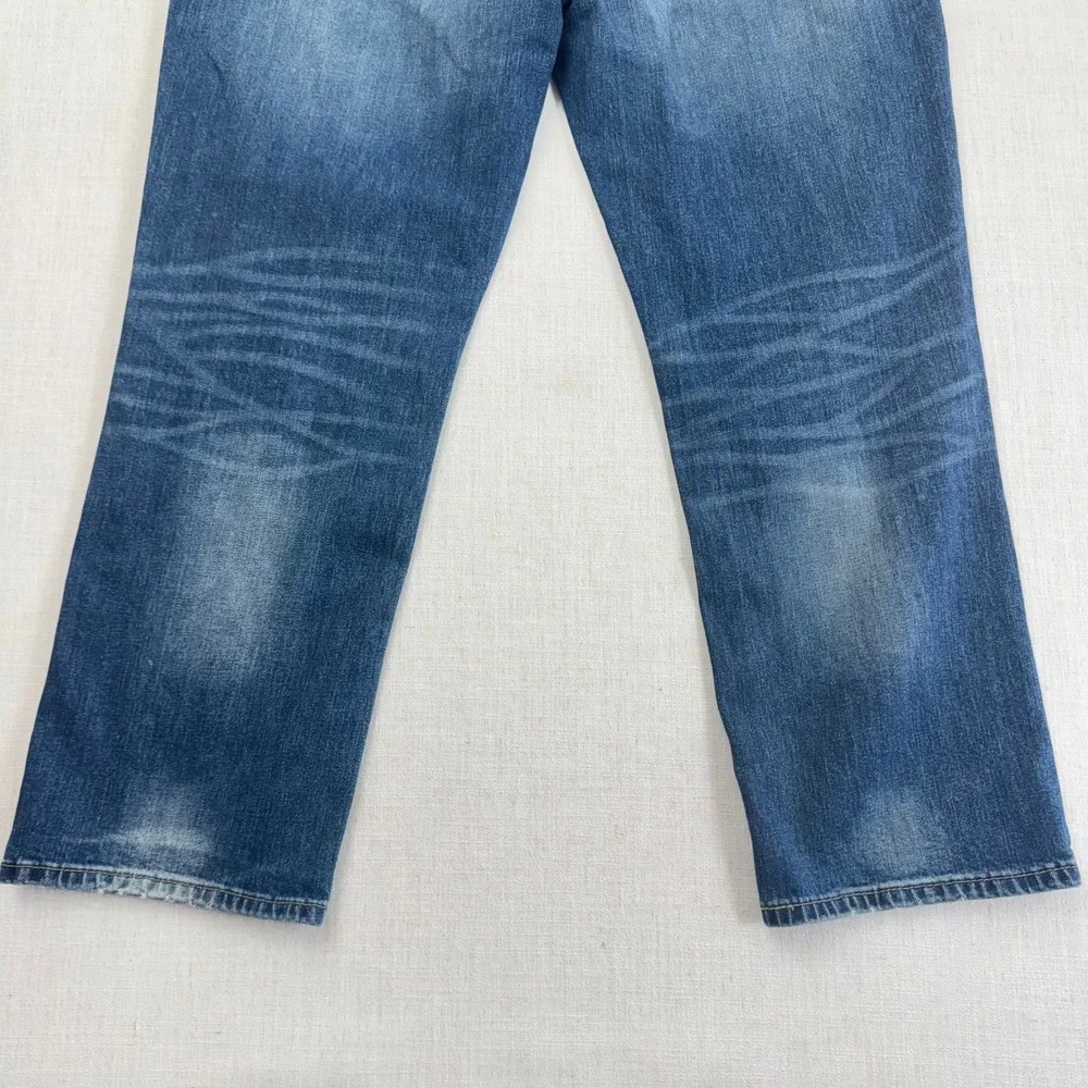 Levis‎ 541 Athletic Taper Mens Jeans 38x30 Blue Denim Medium Wash Distress Fade